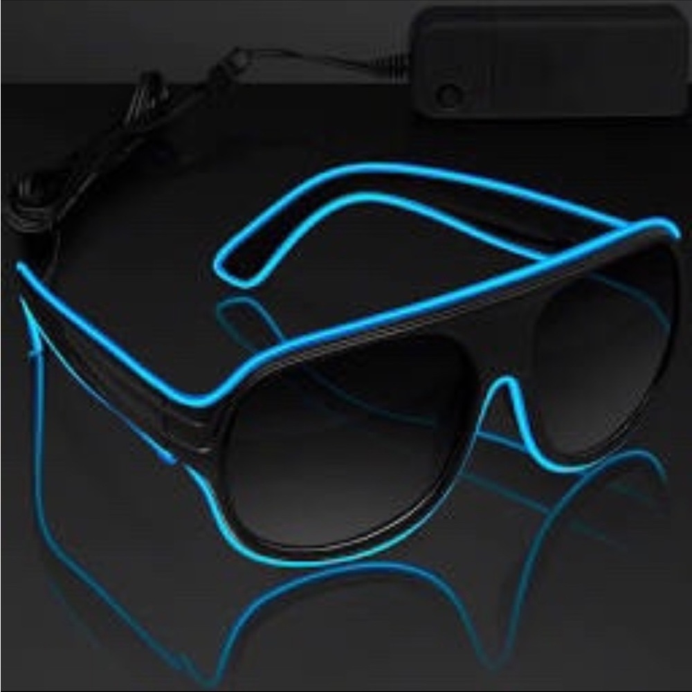 Neon Lights Aviator Shades Glasses “El Wire” Light Up